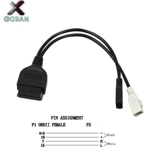 10Pcs For Audi 2x2 OBD OBD2 2P+2P to 16Pin Connector VAG Adapter For Audi 2P+2P to 16Pin Transfer Connector