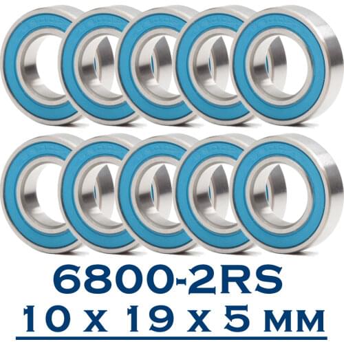 6800RS Bearing 10PCS 10x19x5 mm ABEC-3 Hobby Electric RC Car Truck 6800 RS 2RS Ball Bearings 6800-2RS Blue Sealed