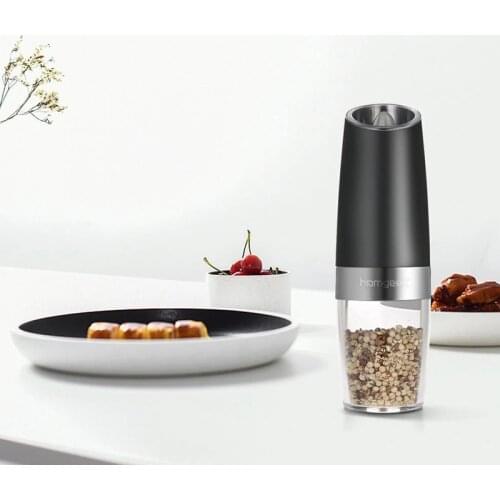 Portable Automatic Electric Gravity Pepper Grinder LED Light Salt Mill Muller Kitchen Seasoning Grinding Tool Pepper Mill