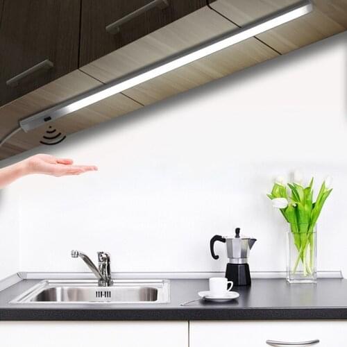 Portable USB 5V LED Hard Strip Tube Hand Sweep Sensor Wardrobe Closet Light Kitchen Eye Protection Lighting Night Light