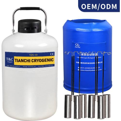 Liquid nitrogen storage tanks yds-10-80 vacuum cylinder 10 liters cryo containers 10l dewar vessel price