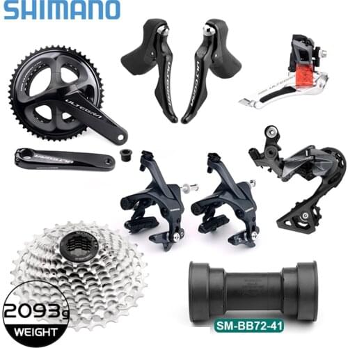 SHIMANO 2*11 Speed Group Set R8000 11V Crankset 11S Shifter BR-R8000 Dual-Pivot Brake Caliper FD-R8000 Derailleur R7000 Cassette