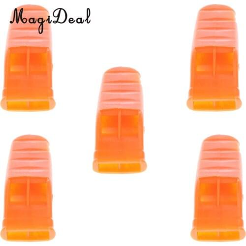 MagiDeal 5 Pieces Lifesaving Emergency Survival Tool SOS Whistle for Hiking Camping Survival Running Basketball Football Boating