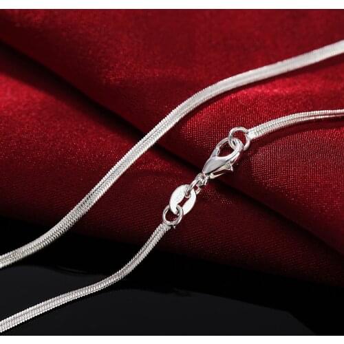 Special offer new 925 Sterling Silver 16/18/20/22/24/26/28/30 Inches 2MM Flat snake bone chain Necklace Women Men Jewelry Gifts