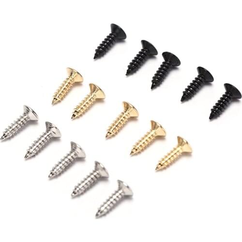 25PCS Electric Guitar Screws For Pickguard Back Plate Mount Gold Silver Balck DIY Luthier Tool
