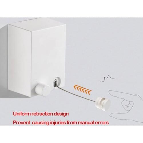 Indoor Invisible Retractable Stainless String Clothesline Rope, Balcony Clothes Drying Rack Line Punch-free/Drilling Required