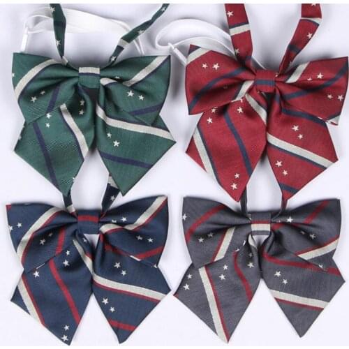 Japanese JK Uniform Tie Student Collars School Uniform star Accessories Dazzling Stripe Collars
