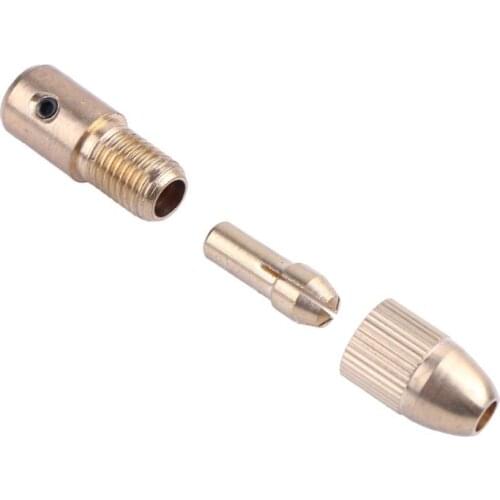 2.3mm/0.09inch Micro Drill Bit Clamp Fixture Brass Electric Motor Shaft Chuck for Mini Drill Multi Tool