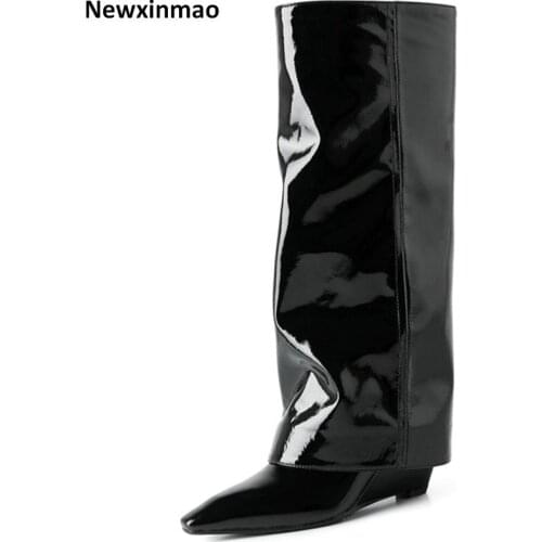 Fashion Boots 2021 Autumn Winter Top Quality Genuine Leather Shoes Woman Sexy Party Dancing Warm High Heels Knee High Boots