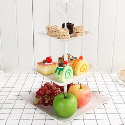 1Set 2 & 3 Tier Candy Fruits Cakes Desserts Plate Stands for Wedding Party Birthday party Cupcake Fruit Plate Stand Wholesale