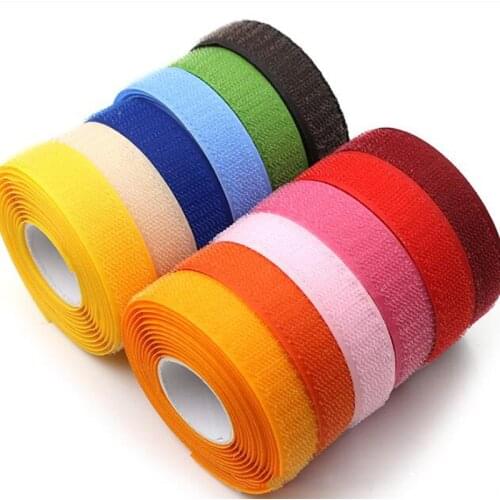 1Meter/Pair 20mm width Colorful adhesive Hook and Loop fastener Tape the hooks Sewing-on strips Magic tape DIY accessories