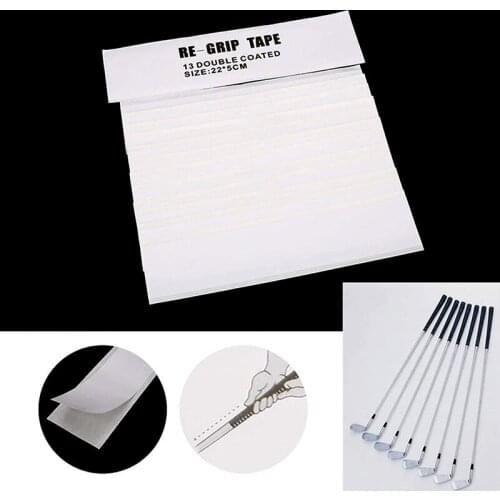 13Pcs Golf Grip Handle Tape Stickers Golf Club Tape Double Sided Adhesive Strips Putter Grip Replacement Accessories