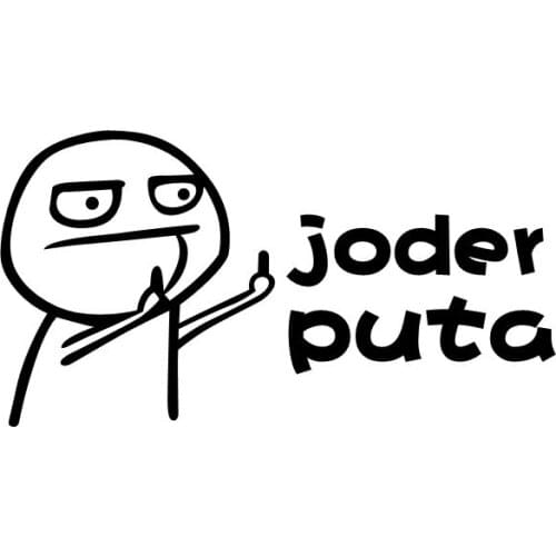 25cm*13.3cm Spanish joder/puta Funny Car Styling Decal Stickers Accessories Black/Silver