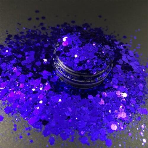 30 Colors Mixed Hexagon Shaped Chunky Glitter Powder Dust For DIY Face Eye Women Nails Art Body Party Decorations Makeup Glitter
