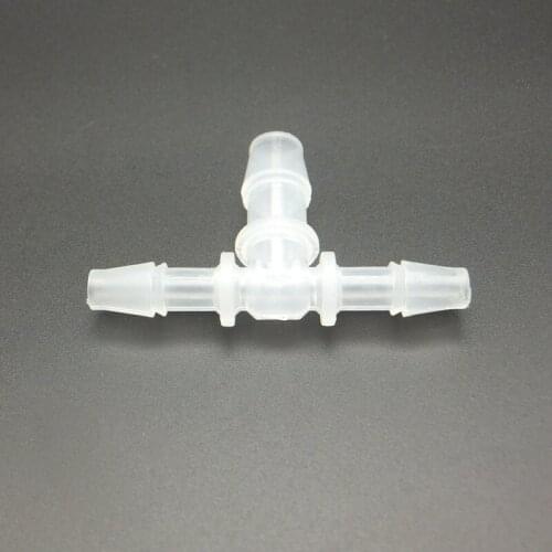 5PCS 1.6mm 2.4mm 3.2mm 3mm 4mm 6mm 8mm 10mm 12mm Hose Barb Tee Plastic Connector Pipe Fitting Reducer For Aquarium Fish Tank