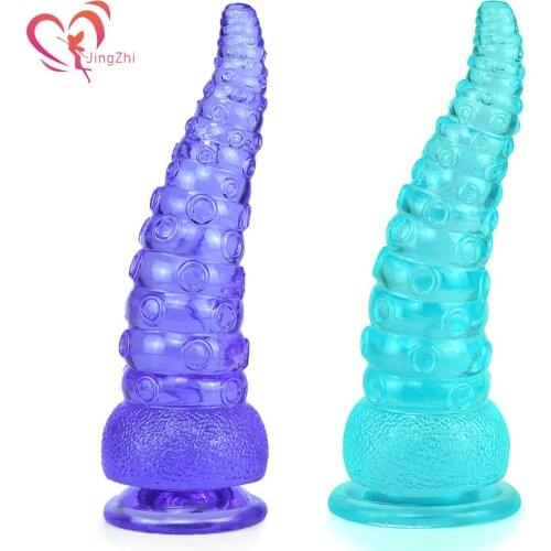 JingZhi Healthy Octopus Tentacle Dildo Sex Toy for Women Lesbian Monster Dildo Huge Anal Toy with Suction Cup Adult Toys Product