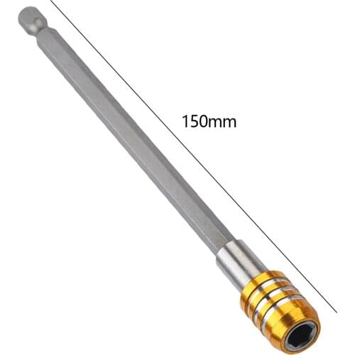 Stainless Steel 60/100/150mm 1/4" Hex Shank Quick Release Drill Bits Holder Extension Bars Magnetic Screwdriver Bits Holder