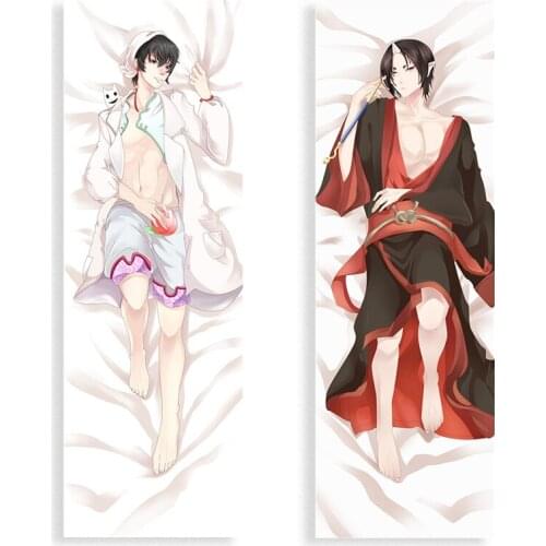Anime Hoozuki no Reitetsu Long Pillow Case Cosplay HOZUKI Cushion Cover Hugging Body Peach Skin Pillowcase fashion Printed
