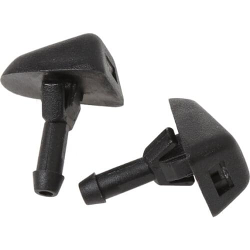 1 Pair Plastic Windshield Washer Wiper Water Spray Black Nozzle Jet For Volvo S40 S80 XC90 C70