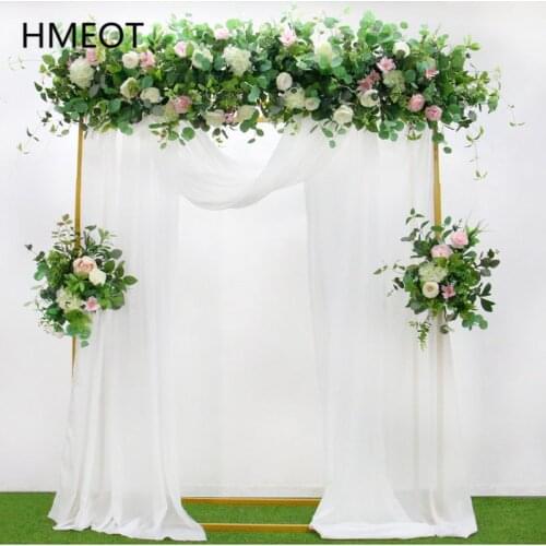 Customize Wedding Table Flower Row Runner Artificial Eucalyptus Leaf Flower Arrangement Party Backdrop Wedding Arch Decor Floral