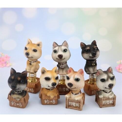 Shaking Head Dog Ornaments Kawaii Room Decoration Accessories Car Interior Decor Toys Wedding Christmas Adornment Kids Gifts