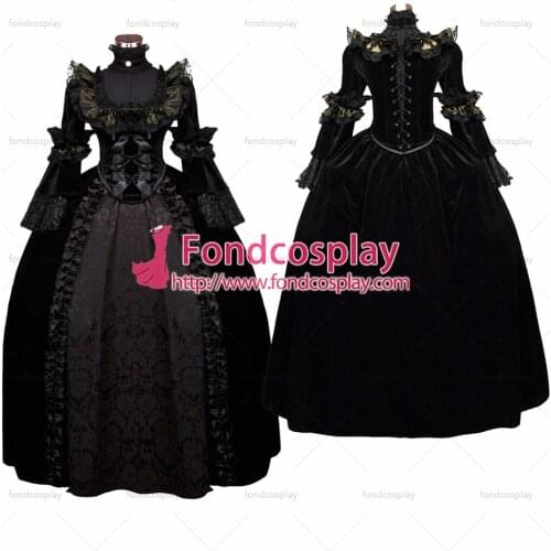 Victorian Rococo Medieval Gown Ball Outfit Gothic Punk Velvet Dress Cosplay Costume Tailor-made[G547]