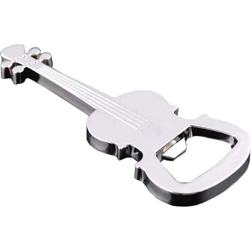 Creative Music Guitar Metal Bottle Opener Beer Open Key Chains Switch On With Metal Pendant Keychain Beer Opener Kitchen Tools