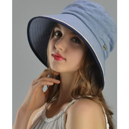 Summer Women Bucket Hat Female Travel Outdoor Fisherman Hats UV Protection Sun Protection Sunscreen Leisure Cap Lady Caps H6667