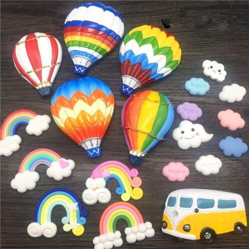 Cute Cartoon Rainbow Cloud Hot Air Balloon Fridge Magnets Sticker Refrigerator Magnet Kids gift/home decor