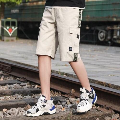 Mens Multi-pockets Cargo Shorts Summer Cotton Loose Trunks Hiking Fishing Military Pantalon Corto Hombre Beach Bermuda Plus Size