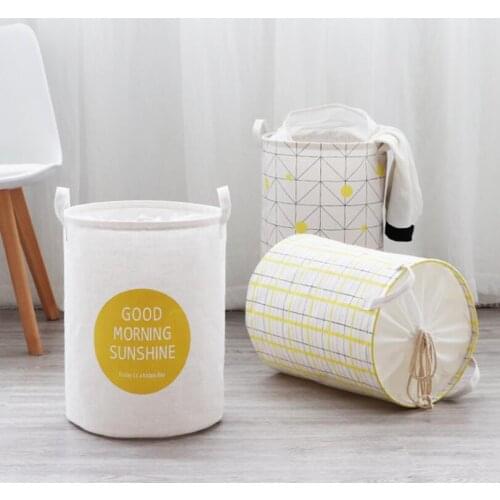 New Geometric shapes Laundry Hamper Clothes Storage Baskets Home decoration organizer barrel kids toy folding Basket