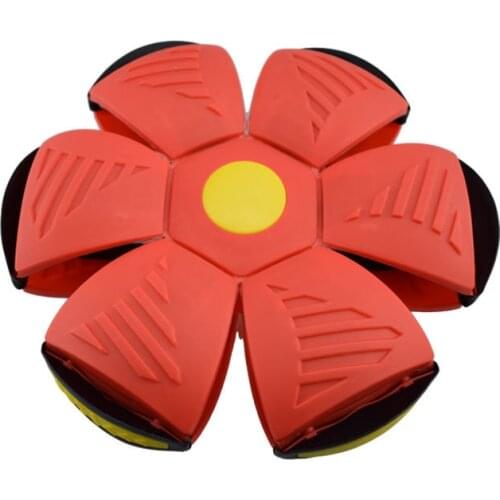 2021 New Magic Flying Saucer Ball Step On Decompression Puzzle Foot Deformation Vent Ball Parent Child Interaction Toys Red