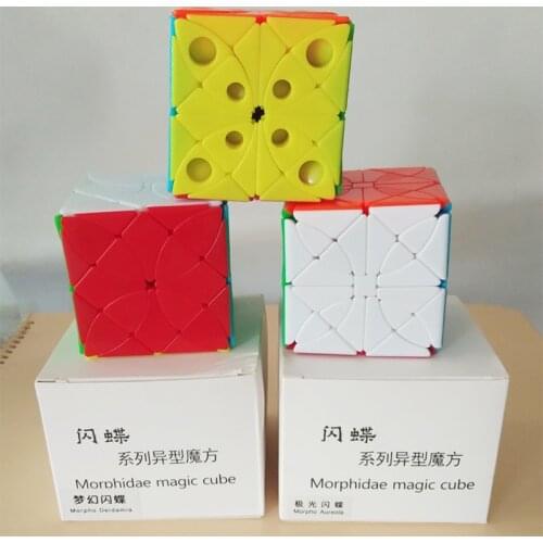 New FangShi Lim Morphidae Magic cube Puzzle Funs Lim Morpho Deidamia Aureola Helenor Octavia Stickerless Cubos Magico Kids Toys
