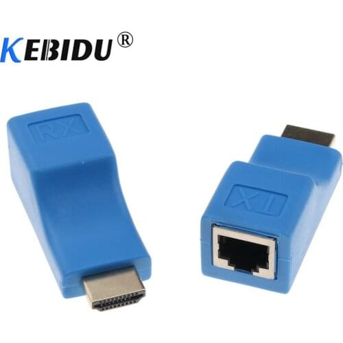 Single RJ45 HDMI-compatible Extender CAT5E/6 UTP 30M Repeater 4K*2K and 1080P Resolution Transmitter TX/RX HDMI-compatible