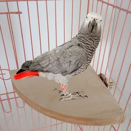 Sector Wooden Parrot Bird Cage Perches Stand Platform Pet Parakeet Budgie Bird Supplies Fashion Plush Hammock Bird Toy Bird