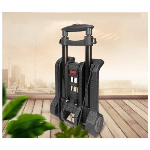Folding cart shopping cart shopping Trailer cart portable two wheeled cart can be put into the backpack mini car 35kg(Max