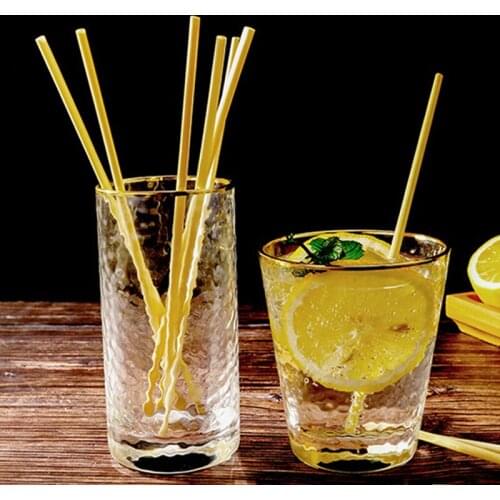 Natural Wheat Straw Straws Biodegradable Eco-friendly Portable Juice Drinking Straw Kitchen Bar Accessories 100pc/lot