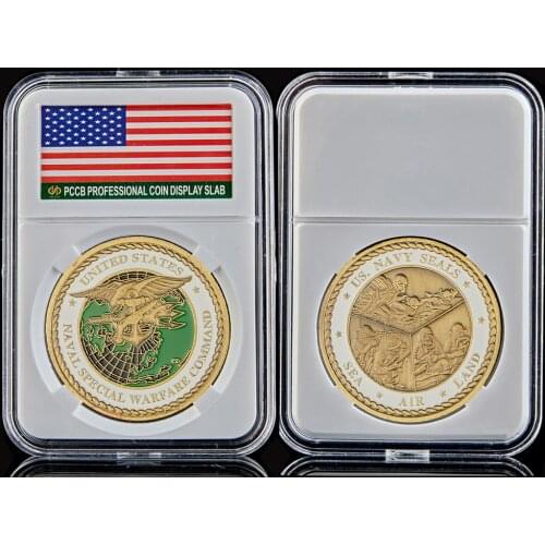 USA Military Liberty Freedom Eagle Naval Special Warfare Command Sea Air Land Souvenir Challenge Coin Gift