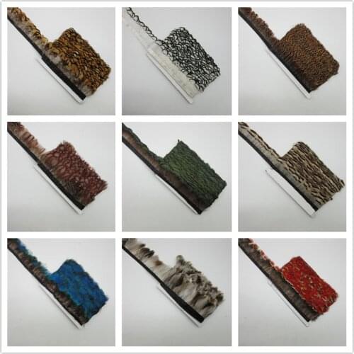 YY-tesco 1Yards/lot Natural Pheasant Feather Trims Wedding Dress Skirt Party Clothing Decoration DIY Craft Feather Ribbon Fringe