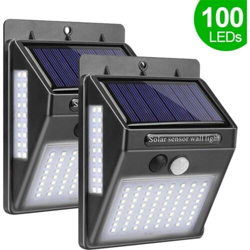 1-4pcs luz Solar Light 3 side scope Outdoor Solar Lamp PIR Motion Sensor Wall Light Waterproof Solar Powered Sunlight for Garden