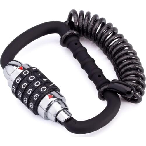 Meetlocks Motorcycle Helmet Lock Combination Lock with Cable for Motorbike, Bicycle, Secures Your Helmet, Jacket and Bag