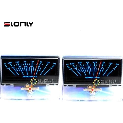 2pcs High-precision P-97 VU Meter Panel Tube Amplifier Preamp VU DB Power Peak Level Meter Sound Pressure Strap with Backlight