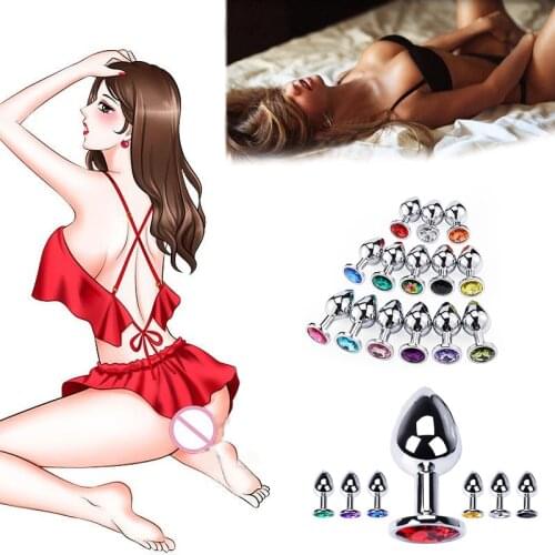 Anal Plug Adults stainless steel Butt Plug Crystal Jewelry Trainer Sex Products Shop Sex Toys For Couple 18 Products Butt Plug
