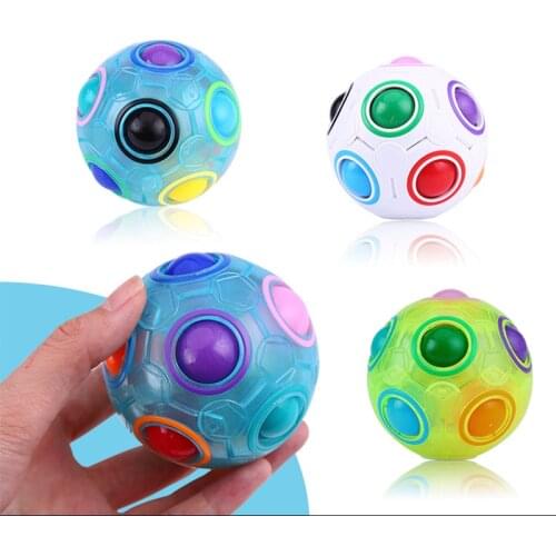 Antistress Cube Rainbow Ball Puzzles Football Magic Cube Educational Learning Toys for Children Adult Kids Stress Reliever Toys