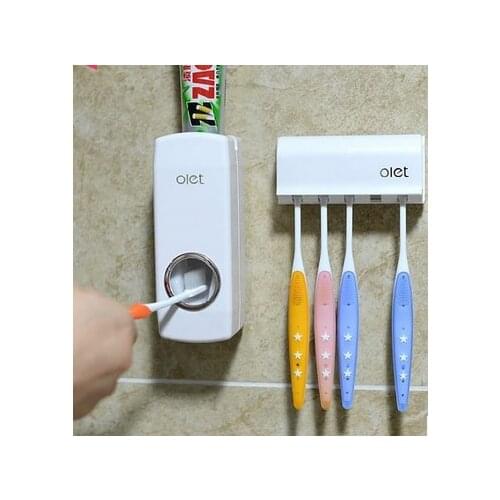 Automatic toothpaste dispenser with toothbrush holder toothpaste squeezer Korea lazy sucker suit