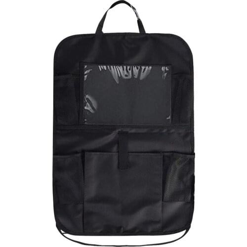 Car Kick Mats Car Backseat Organizer for Kids Back Seat Protectors Large Capacity Storage With Transparent Pocket for Tablet PC