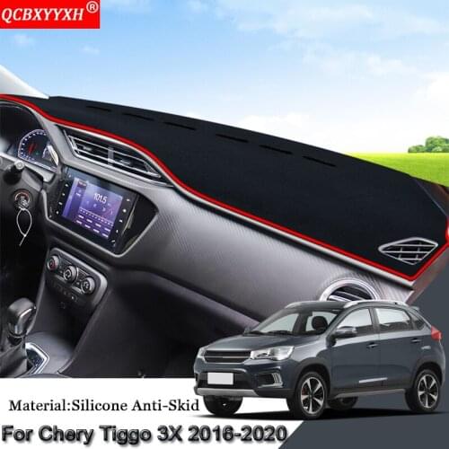 Car Styling Auto Dashboard Protective Mat Shade Cushion Pad Rose Carpet Mat Cover Auto Accessories For Chery Tiggo 3X 2016-2020