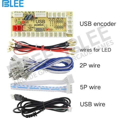DIY Zero Delay Arcade USB Encoder PC To Joystick Replacement Parts USB Cable Encoder Board +Wire Cables Set for PS3 Android PI