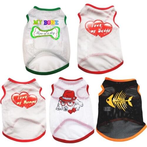 Breathable Cotton Dog Sleeveless Vest Black Simple T-shirt Puppy Cat Spring Summer Costume Accessories Clothes for Dogs Cats
