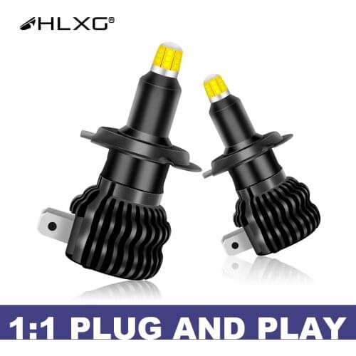 HLXG h1 360 H8 H9 H11 9012 LED headlight CSP canbus 9005 9006 HB3 HB4 18000LM luces car Light lamp 12V 100W 6000K h7 led bulb